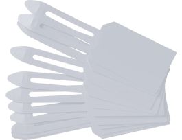Blank Color-Coded Tags 5.8" H x 3.25" W Plastic White 25PK