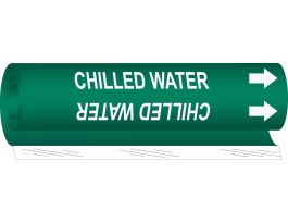 Chilled Water Pipe Marker, 8" H x 5" W, Fits Pipes 0.5" Dia. Thru 1.375" Dia.