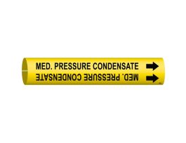 Med. Pressure Condensate Pipe Marker, 2.8125" H x 2.8125" W, Fits Pipes 4" Dia. Thru 6" Dia.