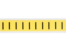 Repositionable Vinyl 1 in Black on Yellow, Letters I Card of 10 Labels
