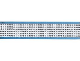 Numerical Wire Markers Permanent Adhesive Vinyl 0.75 in H Legend: 46, 1800 Total