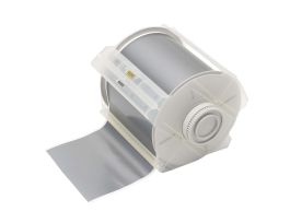 GlobalMark High Performance Polyester Labels 4 in W x 100 ft L Gray