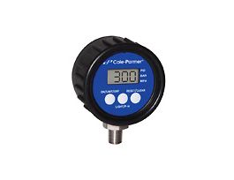 Digital Pressure Gauge, 0 to 500 psi, 2.5" dia, 1/4" NPT(M)