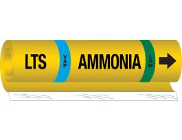 LTS VAP AMMONIA LOW Pipe Marker, 26" H x 12" W, Fits Pipes 2.5" Dia. Thru 7.875" Dia.