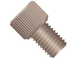 Super Flangeless Nut, Standard Knurl, Short, Natural PEEK, 1/32" or 1/16" OD Tubing, 1/4-28 Flat Bottom; 10/PK