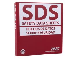 DATA BINDER SDS SAFETY 15RIN PLST RD/WHT