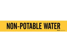 Non-Potable Water Pipe Marker, 2.25" H x 14" W, Fits Pipes 2.5" Dia. Thru 7.875" Dia.