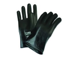 North Butyl - butyl unsupported glove - smooth grip - rolled bead - length 11'' (28cm) - thickness 16 mil (0.41mm) - sizes: 10/XL, 11/XXL - 1 pair per bag, 144 pairs per case