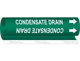 Condensate Drain Pipe Marker, 9" H x 8" W, Fits Pipes 1.5" Dia. Thru 2.375" Dia.