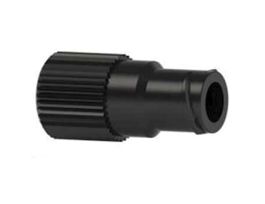 Threaded Luer Adapter, Natural/Black PEEK, 0.040" Bore, Male Slip Luer x Male 1/4-28 Flat Bottom; 1/EA