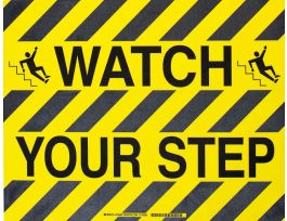 Floor Safety Sign, 14" H x 18" W x 0.011" D, Polyester