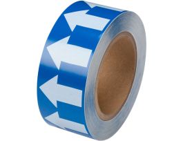 Pipe Marking Tape, 2" W x 30 yd L x 0.006" D, White on Blue