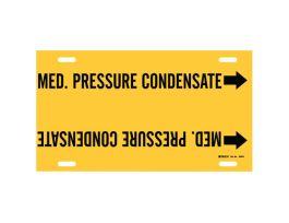 Med. Pressure Condensate Pipe Marker, 8" H x 16" W, Fits Pipes 6" Dia. Thru 7.875" Dia.