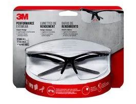 3M™ Performance Eyewear 47070H1-DC Black/Gray, Clear Lens, Anti-Fog, 4/Case
