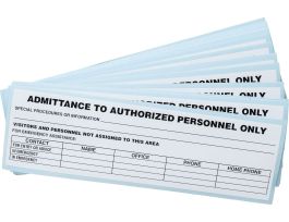 Hazard Id Label - Admittance To Authorized Personnel Only