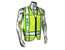 SAFETY VEST-EMS-GRN TRIM-GRN-2X-4X
