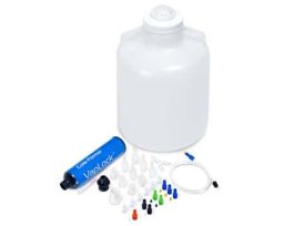 Solvent Waste Kit with Wide-Mouth Carboy, 10-Port, Polypropylene and LDPE, 100-415 Closure, 10 L