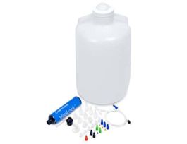 Solvent Waste Kit with Wide-Mouth Carboy, 10-Port, Polypropylene and LDPE, 100-415 Closure, 20 L