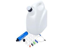 Solvent Waste Kit with Jerrican, 10-Port, Polypropylene and HDPE, 53B Closure, 20 L