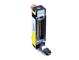 Variable Area Flowmeter, 65 mm, Aluminum Fitting, 1/8" NPT(F), 12,058 mL/min. (Air), 364 mL/min. (H2O), Cartridge Valve