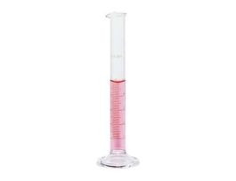 Graduated Cylinder, Class B, To Deliver, 25 mL, Red Stripe