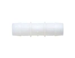 Hose Barb Fitting, Straight Union, Natural Kynar?, Cleanroom Packed, 1/8" ID; 10/Pk