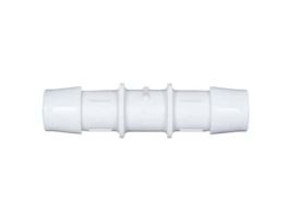 Hose Barb Fitting, Straight Union, White Nylon, Cleanroom Packed, 3/16" ID; 10/Pk