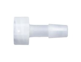 Luer to Hose Barb Fitting, Straight Adapter, Natural Kynar?, Cleanroom Packed, Large Bore Male Luer x 3/16" ID; 10/Pk