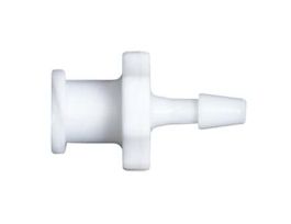 Luer to Hose Barb Fitting, Straight Adapter, White Nylon, Cleanroom Packed, Female Luer x 5/32" ID; 10/Pk