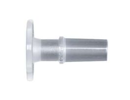 Luer to Plug Fitting, Straight Adapter, White Nylon, Cleanroom Packed, Rotating Male Luer; 10/Pk