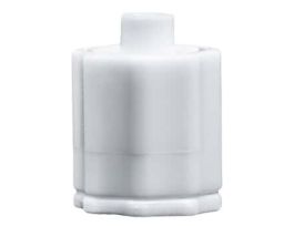 Luer to Plug Fitting, Straight Adapter, White Nylon, Cleanroom Packed, Luer Lock Plug Nut Assembly, Berry; 10/Pk