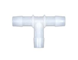 Hose Barb Fitting, Tee Union, Natural Kynar?, Cleanroom Packed, 3/32" ID; 10/Pk