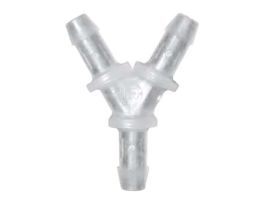 Hose Barb Fitting, Y Union, Natural Kynar?, Cleanroom Packed, 1" ID; 10/Pk