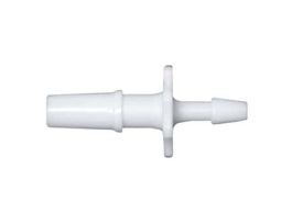 Luer to Hose Barb Fitting, Straight Adapter, White Nylon, Cleanroom Packed, Rotating Male Luer Lock x 3/16" ID; 10/Pk