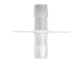 Port Disk Hose Barb Fitting, Polypropylene, Opposing Barb, Cleanroom Packed, 1/2" ID; 10/Pk