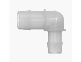 Hose Barb Fitting, Reducing Elbow, Animal-Derivative-Free Polypropylene, Cleanroom Packed, 1" ID x 3/4" ID; 10/Pk