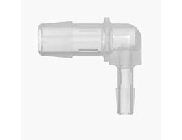 Hose Barb Fitting, Reducing Elbow, Animal-Derivative-Free Polypropylene, Cleanroom Packed, 1/2" ID x 1/4" ID; 10/Pk
