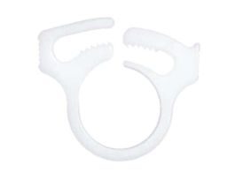 Hose Clamps, Acetal Copolymer, 0.28 - 0.30" ID, White 100/Pk