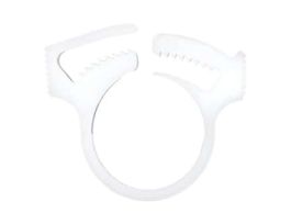 Hose Clamps, Acetal Copolymer, 0.57 - 0.65" ID, White 100/Pk