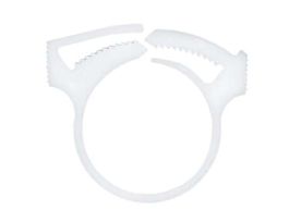Hose Clamps, Acetal Copolymer, 0.78 - 0.93" ID, White 100/Pk