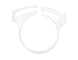 Hose Clamps, Acetal Copolymer, 0.92 - 1.05" ID, White 100/Pk