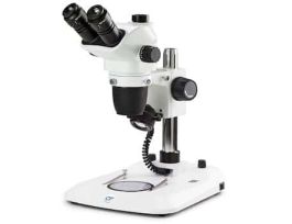 Professional Trinocular Stereozoom Microscope, Pillar Stand; 100-240 VAC