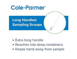 Long-Handled Lab Sampling Scoops, HDPE, 50 mL (1.69 oz); 50/PK
