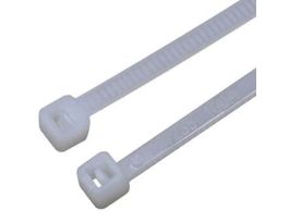 40 Pound Nylon Cable Zip Ties, 4.0" L, White; 100/CS