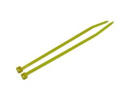 18 Pound Nylon Cable Zip Ties, 4.0" L, Yellow; 100/CS