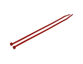 40 Pound Nylon Cable Zip Ties, 8.0" L, Red; 100/CS