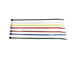 40 Pound Nylon Cable Zip Ties, 8.0" L, White, Black, Green, Yellow, Red, Orange, Blue; 700/CS