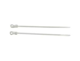 40 Pound Nylon Mountable Cable Zip Ties, 6.0" L, White; 100/CS