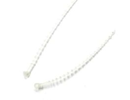18 Pound Polypropylene Beaded-Design Cable Zip Ties, 7.0" L, White; 1000/CS