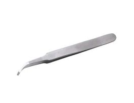Precision Stainless Steel Tweezers, Curved Round Tips, 2AB-SA, 90mm